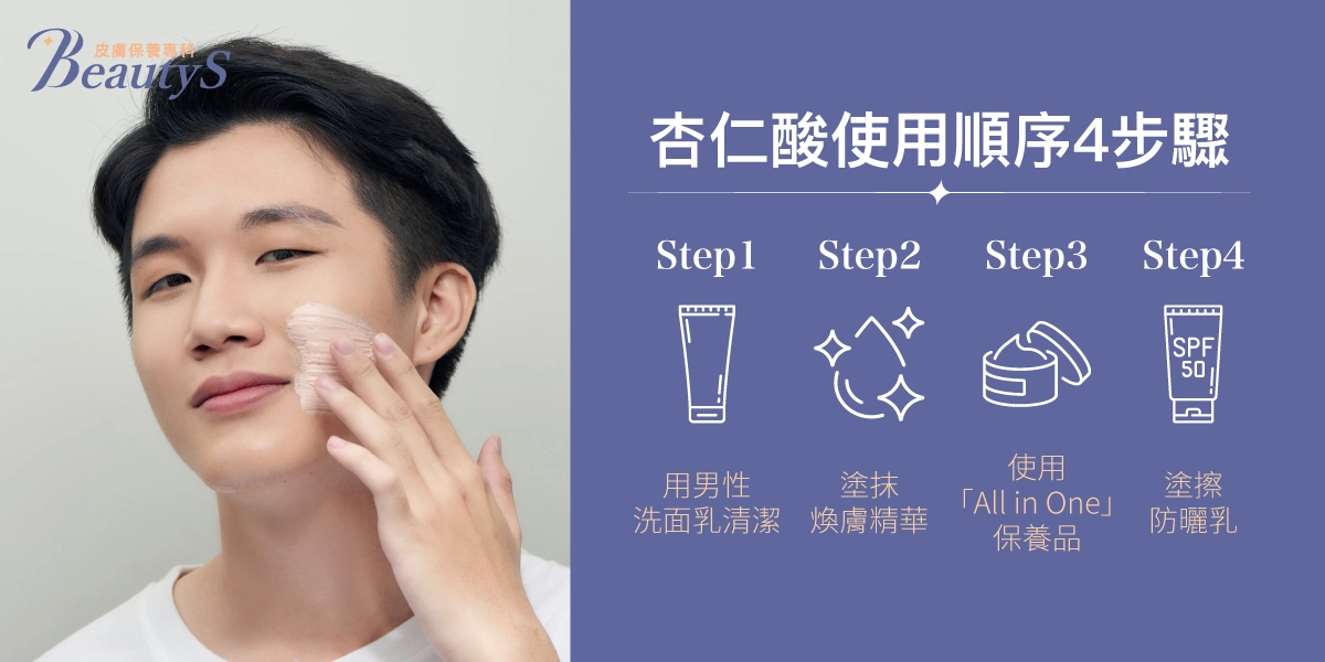 男生肌膚保養4步驟:用男性洗面乳清潔、塗抹煥膚精華、使用「All in One」保養品、塗擦防曬乳